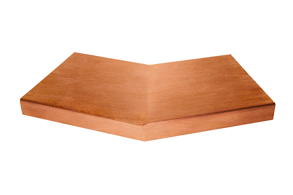 Mauerabdeckung 135° Ecke aus Kupfer