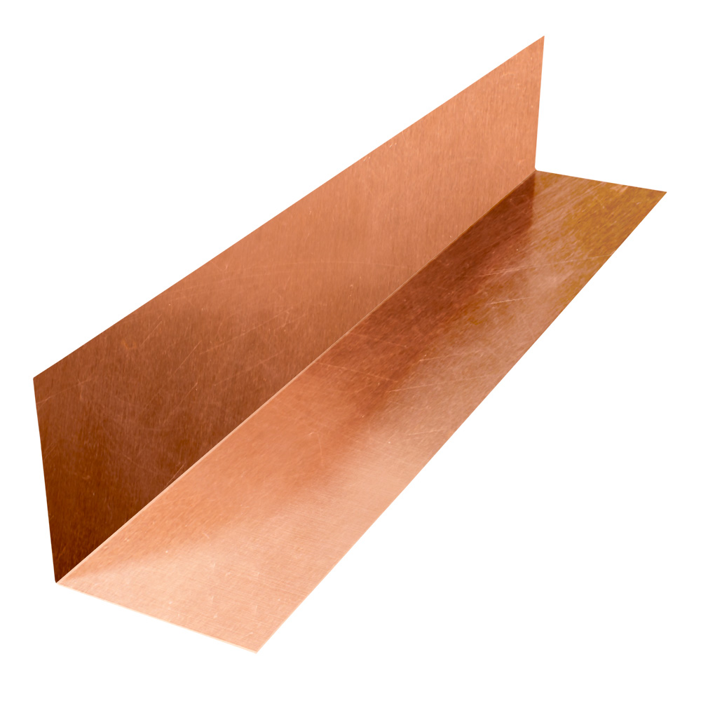 Wandanschlußblech ohne Falz aus Kupfer
