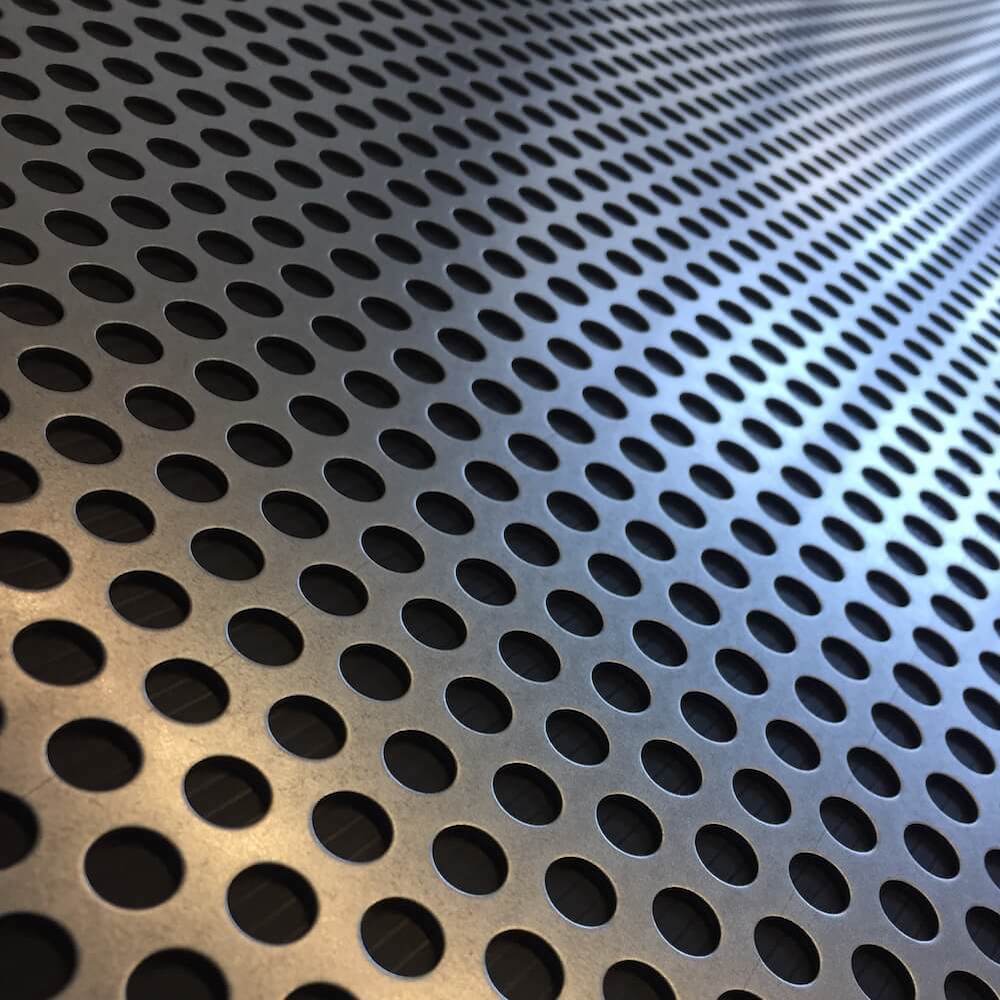 Blechzuschnitt aus Stahl verzinkt Lochblech, Rundloch 10 mm - Stärke - 1,50 mm