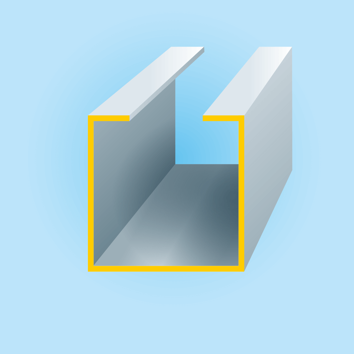 C-Profil aus Titanzink - Stärke 0,70 mm