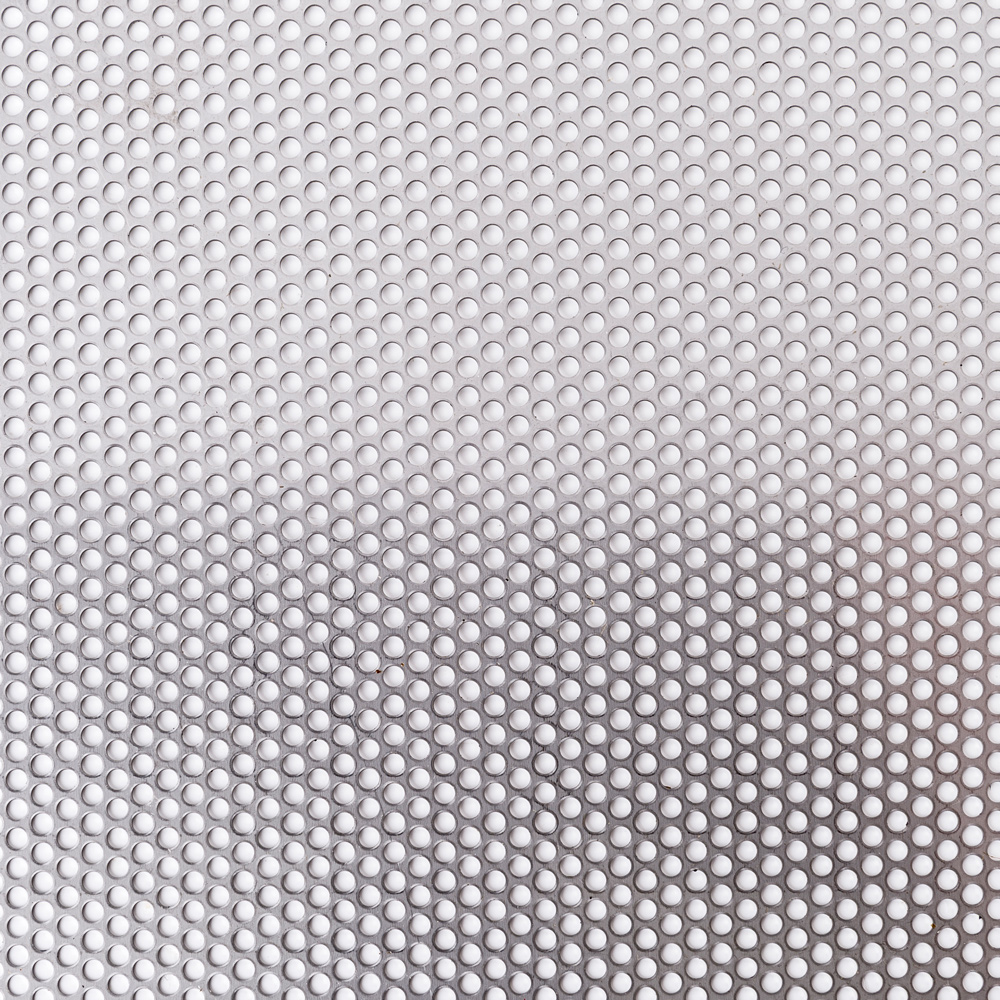 AKTION! - Blechzuschnitt aus Edelstahl Lochblech, Rundloch 5 mm - Stärke 1,00 mm- 200 mm * 1000 mm