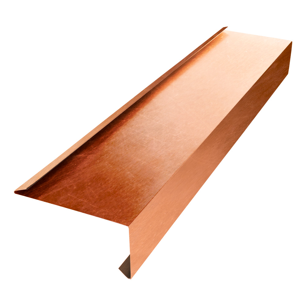 Tropfblech mit Falz aus Kupfer