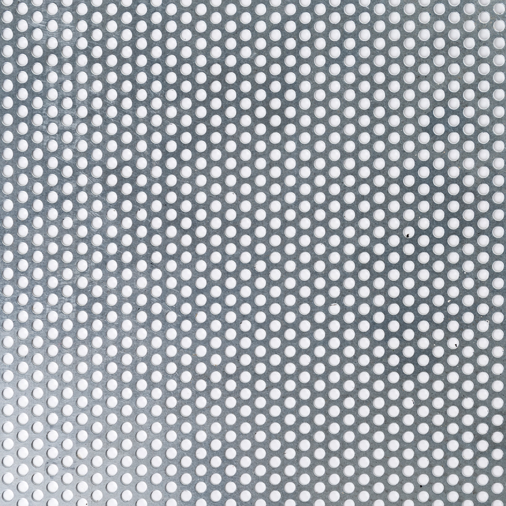 Blechzuschnitt aus Stahl verzinkt Lochblech, Rundloch 5 mm - Stärke 1,00 mm