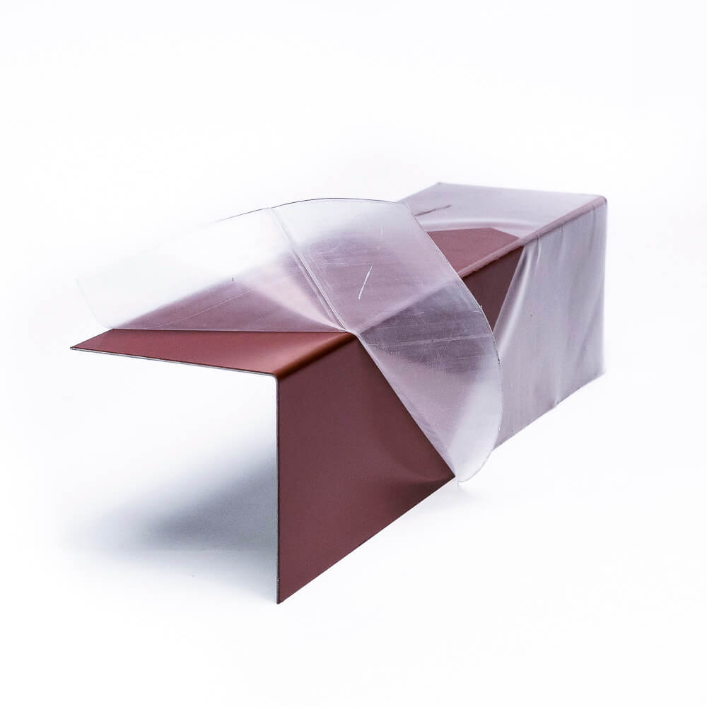 L-Profil aus Stahl verzinkt, farbbeschichtet (rotbraun) - Stärke 0,75 mm