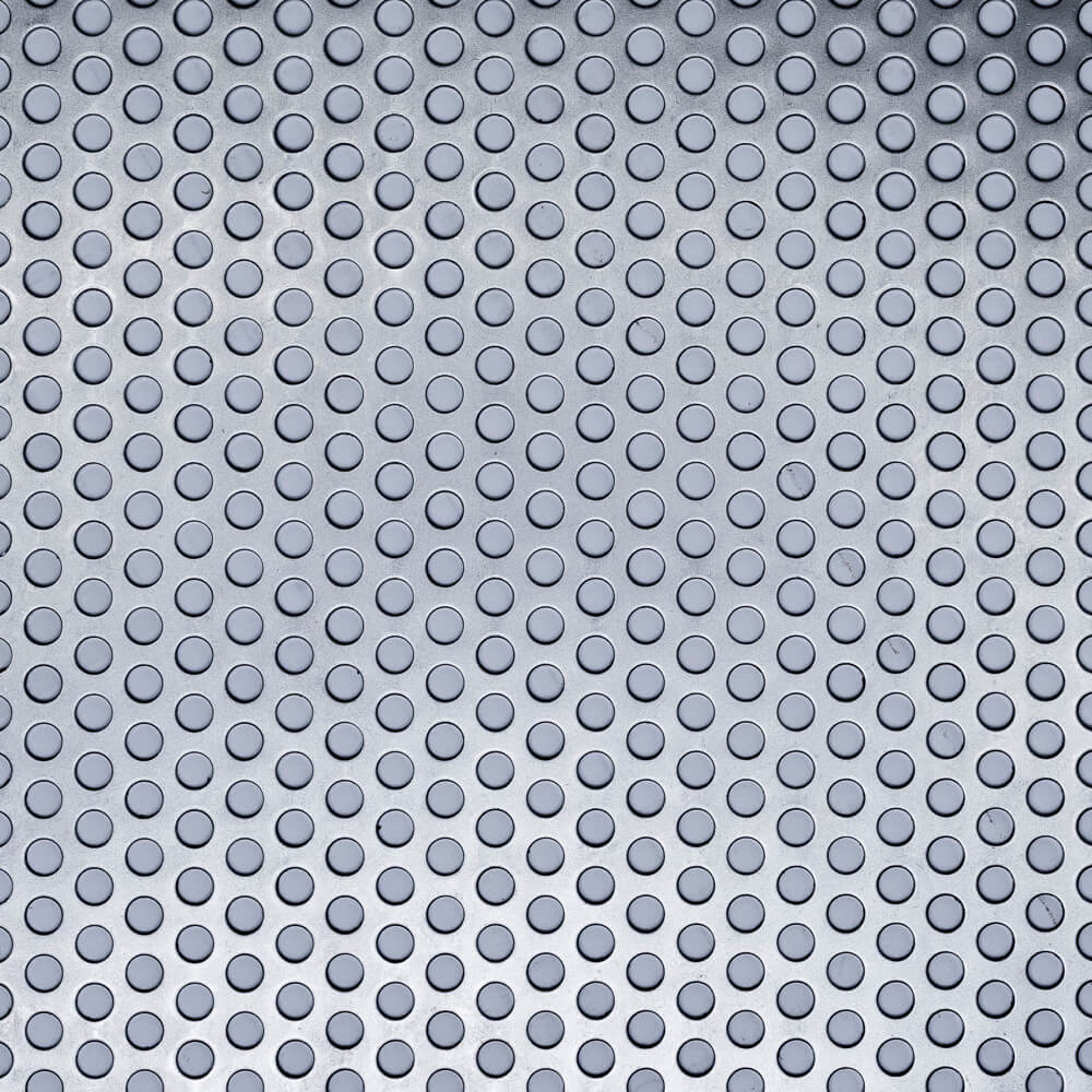 Blechzuschnitt aus Stahl Lochblech, Rundloch 5 mm - Stärke 1,00 mm