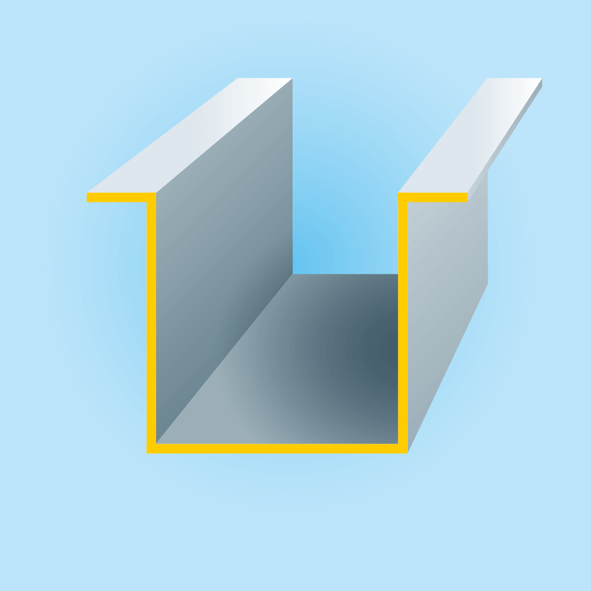 H-Profil aus Stahl verzinkt - Stärke 0,75 mm