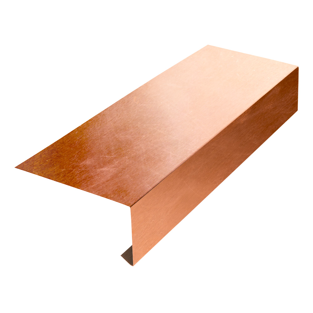 Tropfblech ohne Falz aus Kupfer