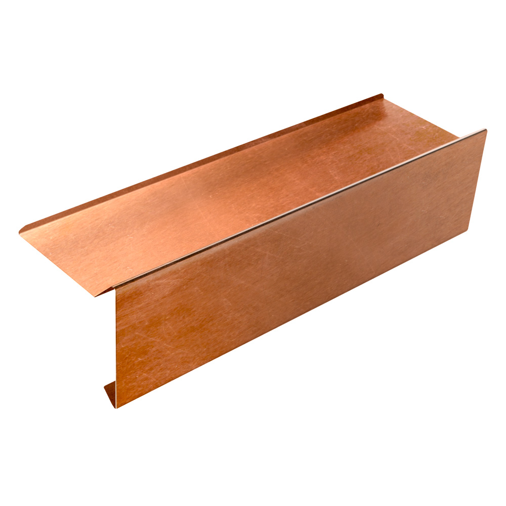 Ortgangblech mit Falz aus Kupfer