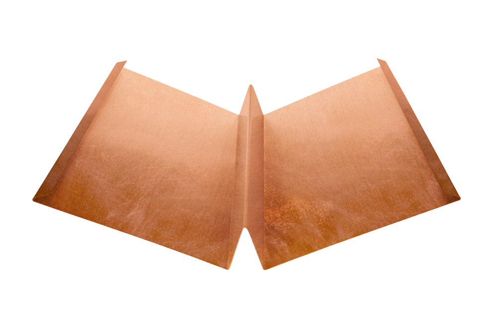 Kehlblech mit Steg aus Kupfer