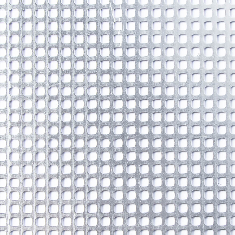Blechzuschnitt aus Aluminium Lochblech, Quadratloch 5 mm - Stärke 1,5 mm
