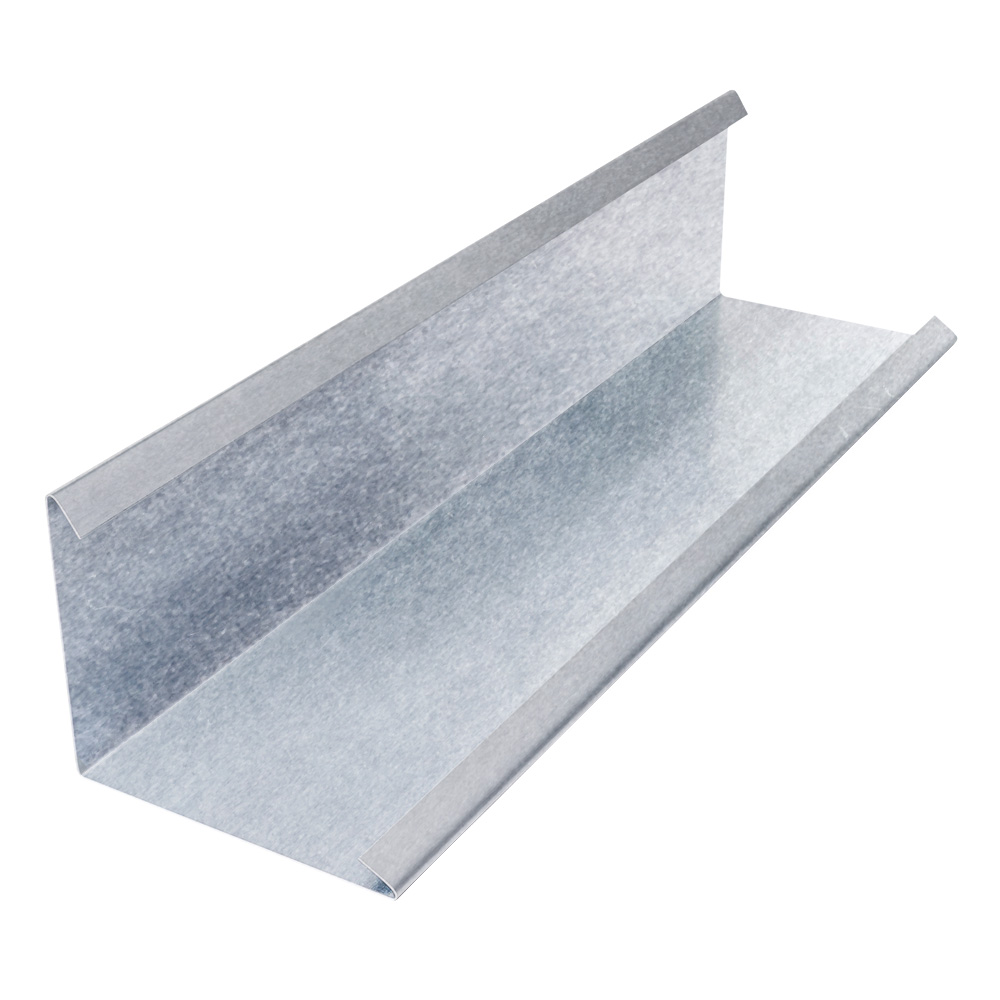 Wandanschlußblech mit 2 Falze aus Aluminium