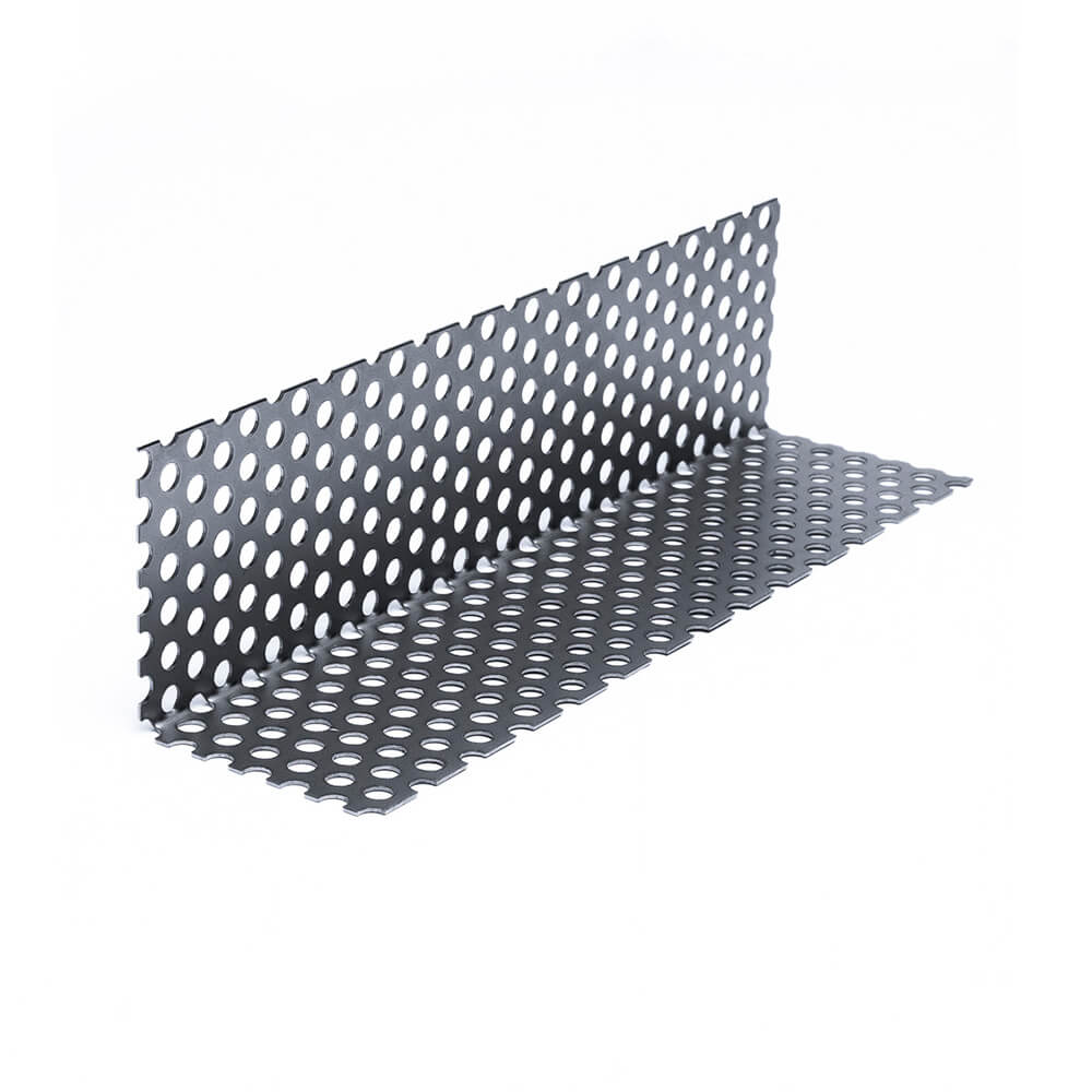 L-Profil aus Stahl Lochblech, Rundloch 5 mm - Stärke 1,50 mm