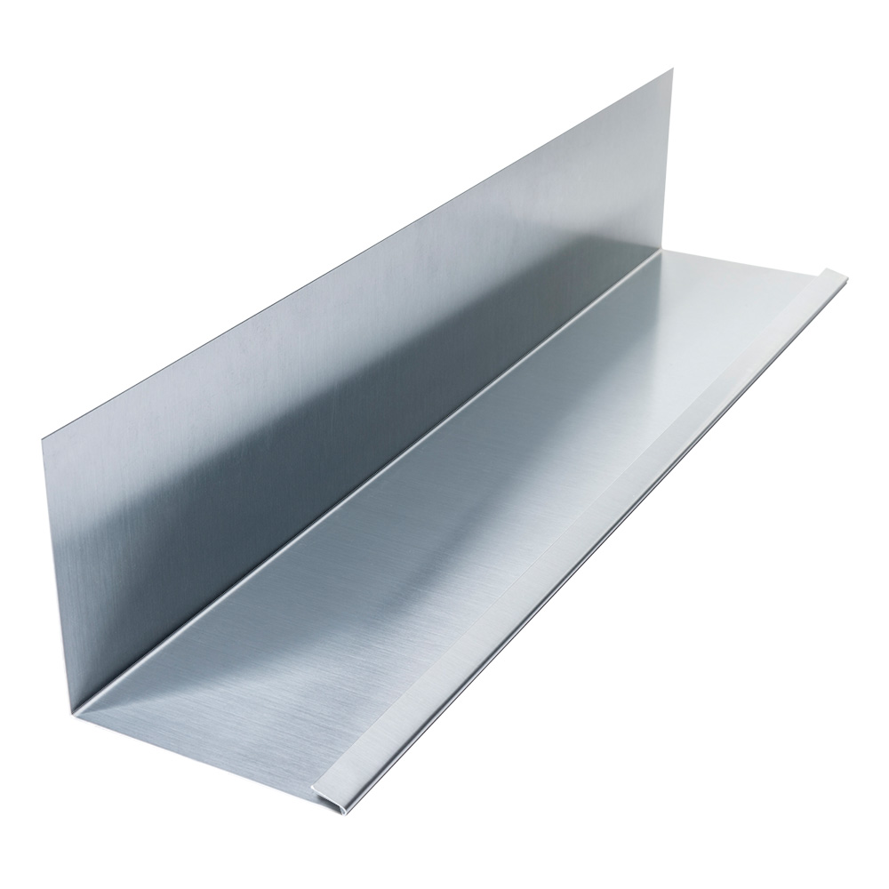 Wandanschlußblech mit 1 Falz aus Zink