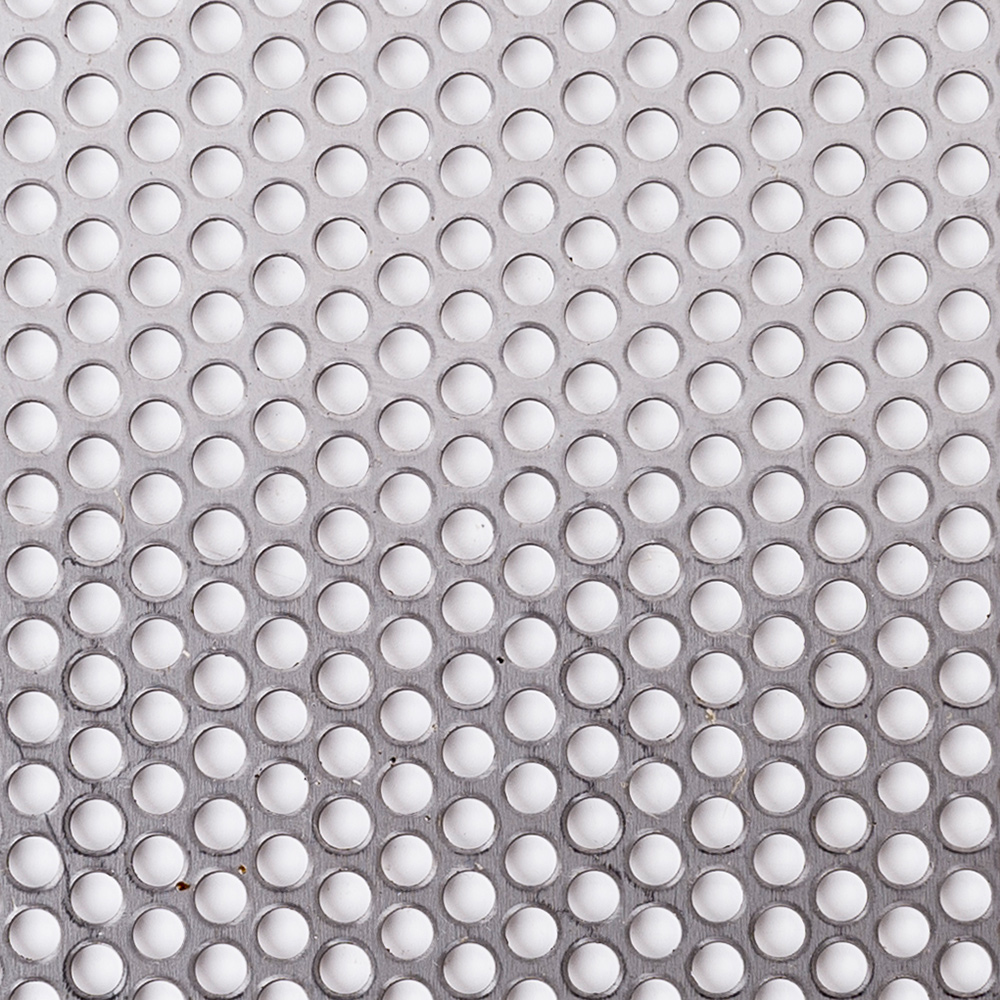 Blechzuschnitt aus Edelstahl Lochblech, Rundloch 10 mm - Stärke 1,00 mm