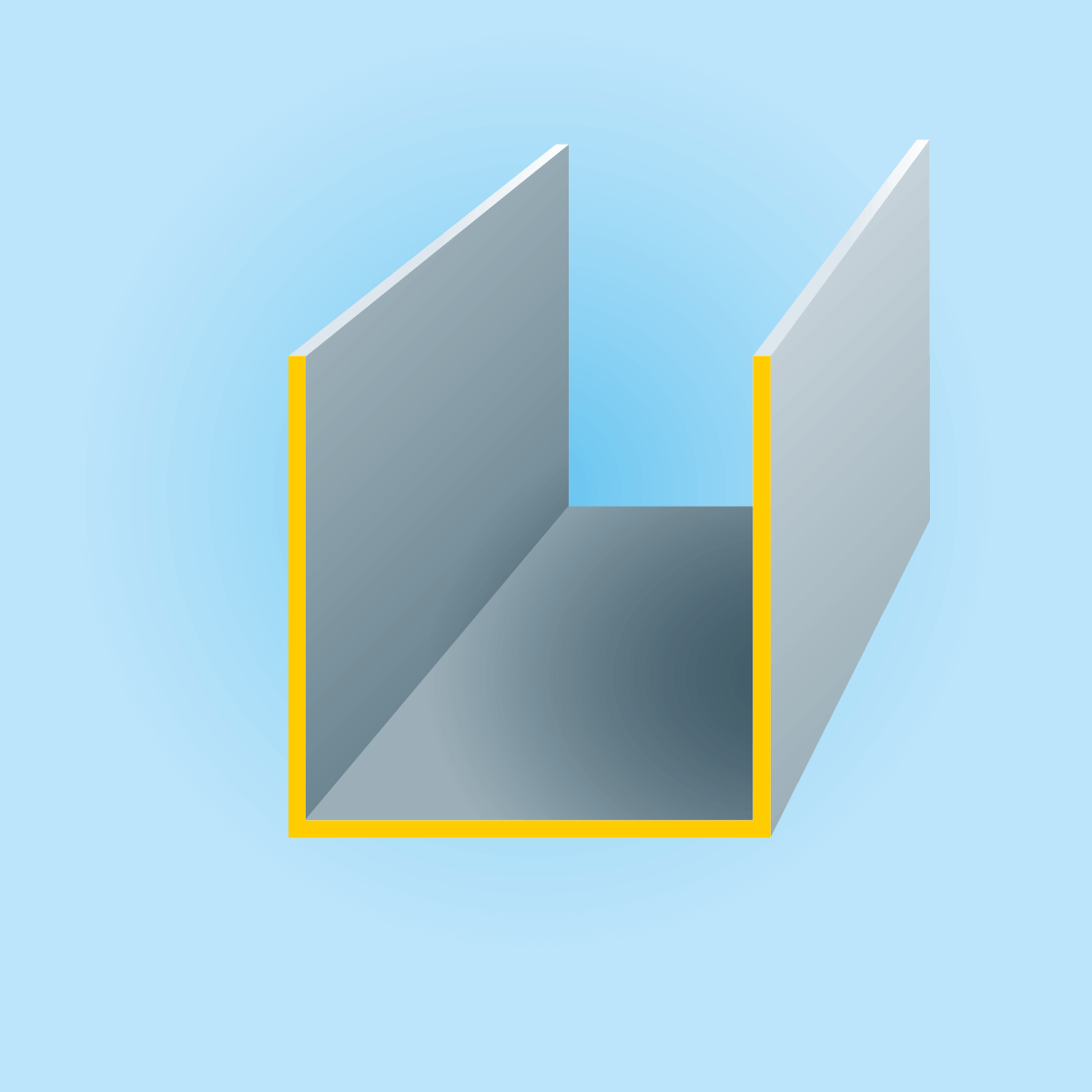 U-Profil aus Cortenstahl - Stärke 1,5 mm