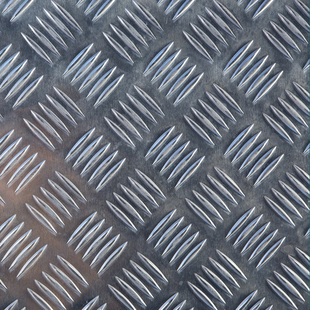 Blechzuschnitt aus Aluminium Riffelblech - Quintett 1,5/2