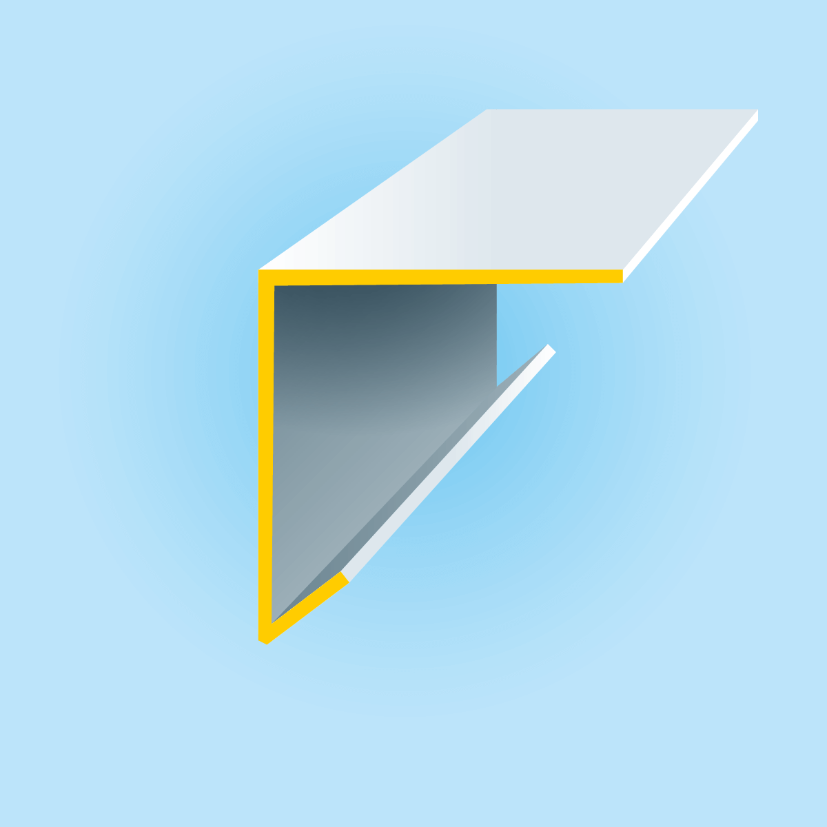 L-Profil mit Tropfkante aus Titanzink - Stärke 0,70 mm