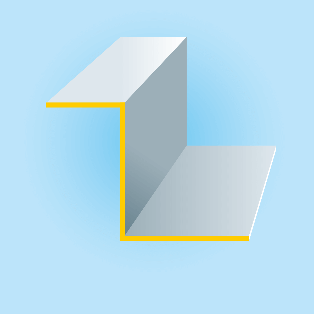 Z-Profil aus Aluminium - Stärke 0,5 mm