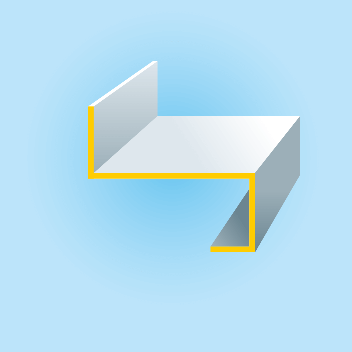 Z-Profil mit Rückkantung aus Cortenstahl - Stärke 1,50 mm